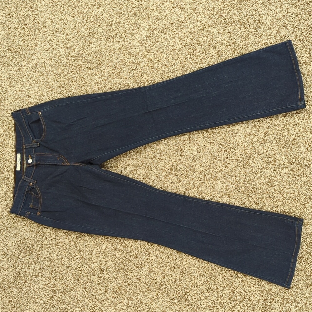 Levi's 515 Boot Cut Jeans Size 6 Medium Denim Blue Dark Wash Stretch